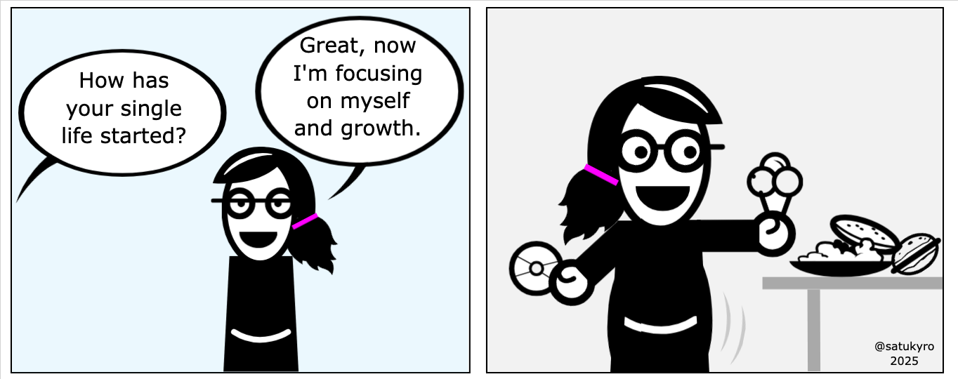 Status: single, focusing on growth